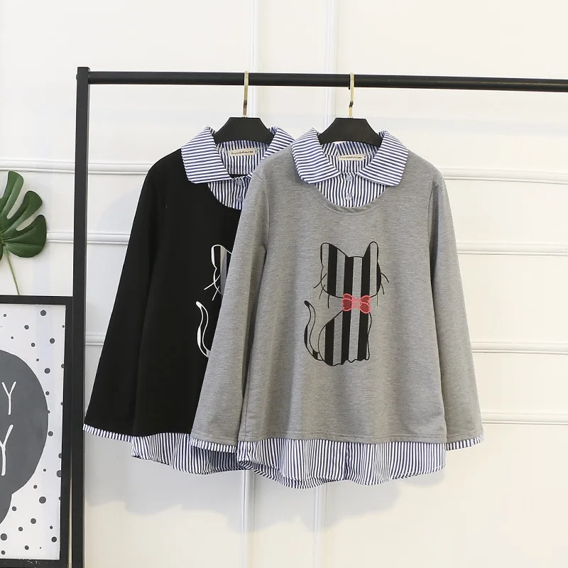 Ubetoku 2018 Winter women sweatshirts ladies pullovers cute cat print stripe patchwork plus size young women alse two-piece
Ubetoku 2018 Winter women sweatshirts ladies pullovers cute cat print stripe patchwork plus size young women alse two-piece