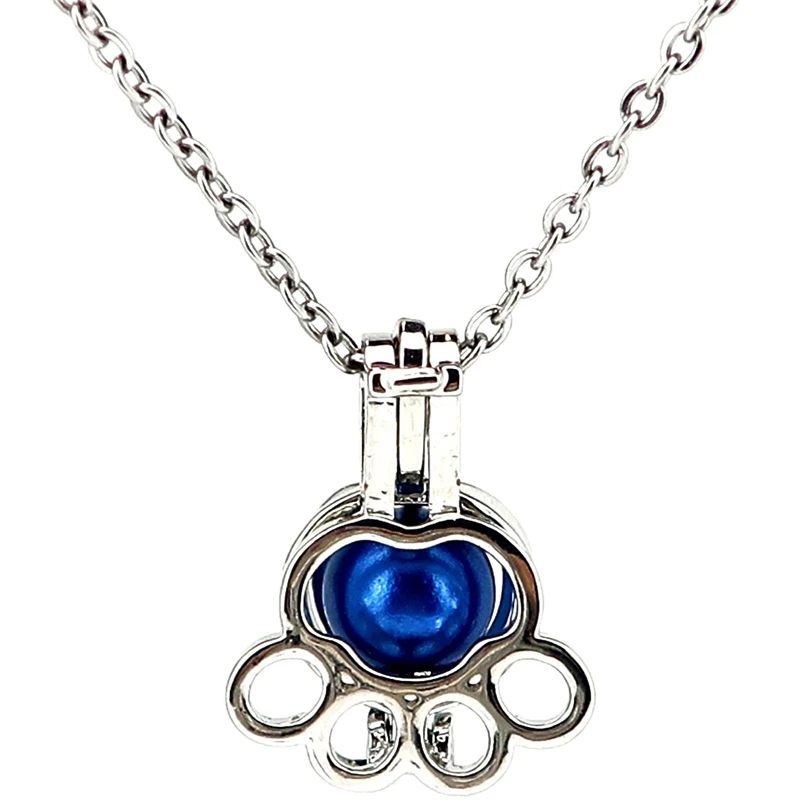 K931 Silver Alloy Cat Dog Paw Animal Beauty Beads Pearl Cage Pendant Chain Aroma Essential Oil Diffuser Locket Necklace
K931 Silver Alloy Cat Dog Paw Animal Beauty Beads Pearl Cage Pendant Chain Aroma Essential Oil Diffuser Locket Necklace