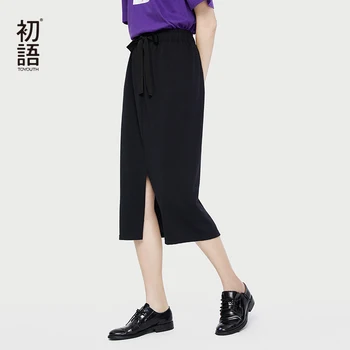 Toyouth Summer Bodycon Pencil Skirt Lady Solid Color Female Ankle Length Split Elastic Waist Straight Casual Cotton Women Skirt
Toyouth Summer Bodycon Pencil Skirt Lady Solid Color Female Ankle Length Split Elastic Waist Straight Casual Cotton Women Skirt