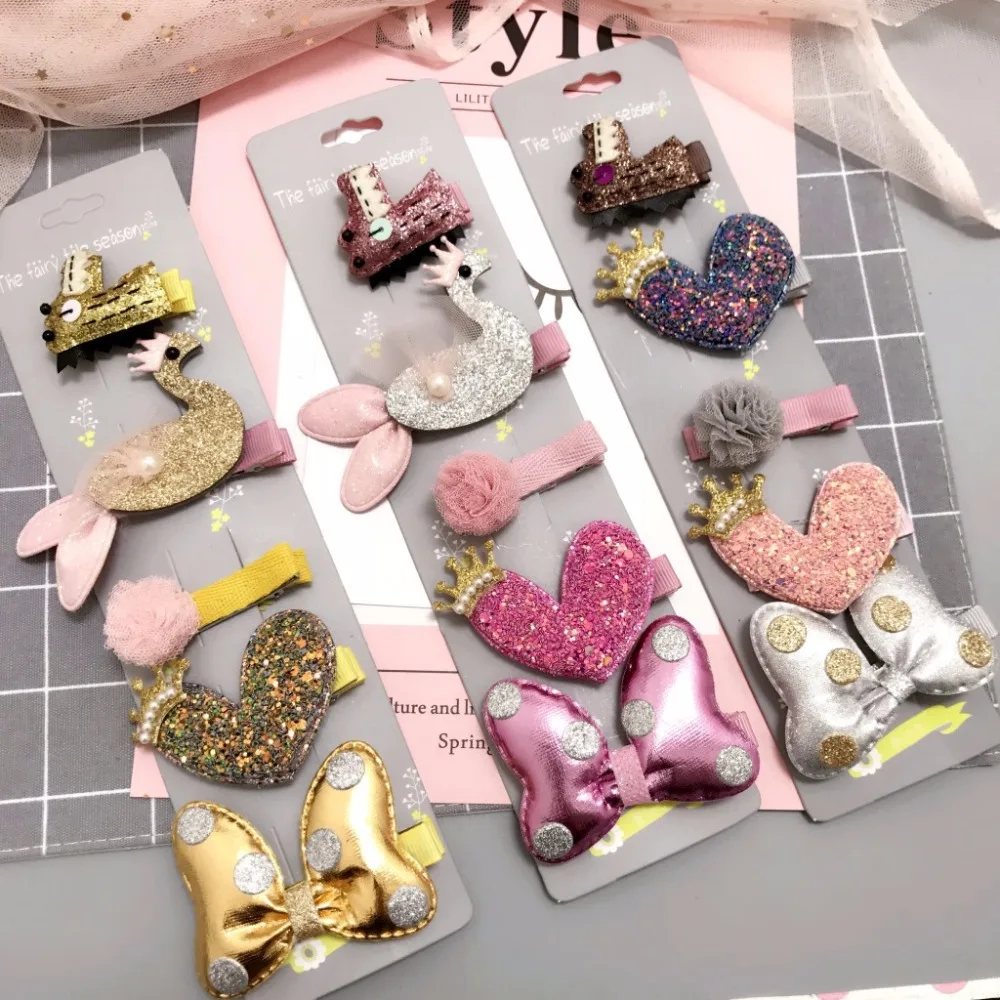 5 pcs Cute Little Girls Hairpins Cartoon Character Hair Clips Bow Knot Crown Elastic Hair Band Kids Hair Accessories Set
5 pcs Cute Little Girls Hairpins Cartoon Character Hair Clips Bow Knot Crown Elastic Hair Band Kids Hair Accessories Set
