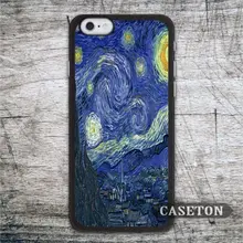 Starry Night Van Gogh Case For iPhone 7 6 6s Plus 5 5s SE 5c 4 4s and For iPod 5 Vintage Oil Painting Phone Cover