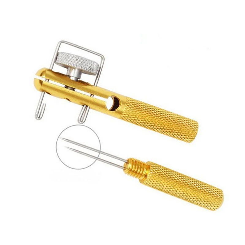 Aluminum Alloy Fishing Hook Tier Tool Double-headed Needle Knots Tie Gold Fishing Line Knotter Fishhook Tie Device Accessories
Aluminum Alloy Fishing Hook Tier Tool Double-headed Needle Knots Tie Gold Fishing Line Knotter Fishhook Tie Device Accessories