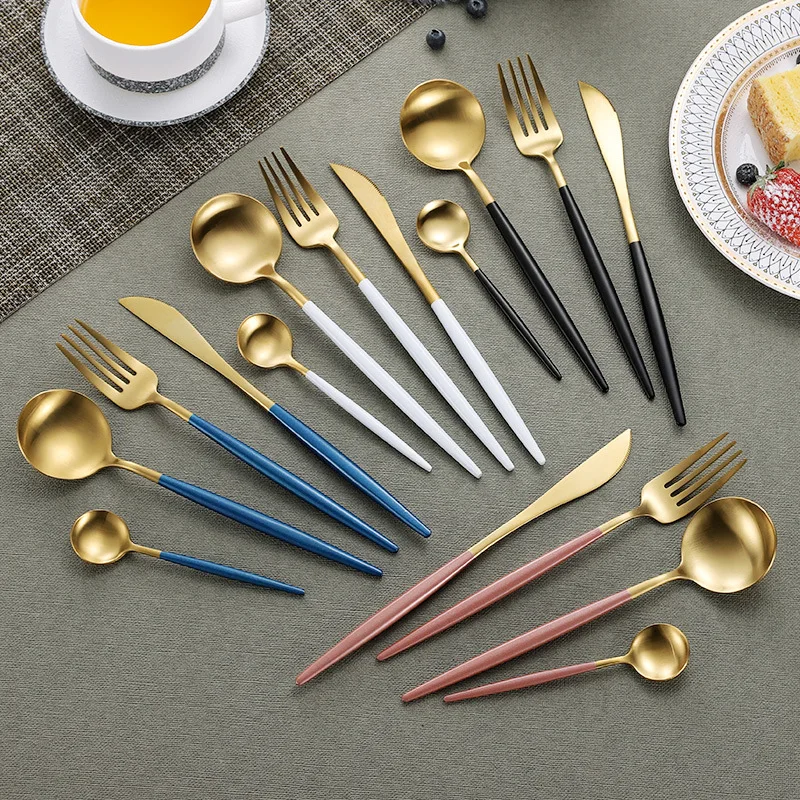 Lemeya 24Pcs/set 304 Stainless Steel Black Gold Cutlery Set Flatware Dinnerware Tableware Silverware Set Knife Drop Shipping
Lemeya 24Pcs/set 304 Stainless Steel Black Gold Cutlery Set Flatware Dinnerware Tableware Silverware Set Knife Drop Shipping
