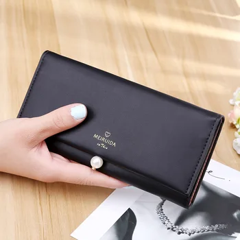 10PCS / LOT Fashion Pearl Purse Women PU Long Wallet Solid Color Card Holder Pocket Money Bag 3 Folders Lady Coin Purse
10PCS / LOT Fashion Pearl Purse Women PU Long Wallet Solid Color Card Holder Pocket Money Bag 3 Folders Lady Coin Purse