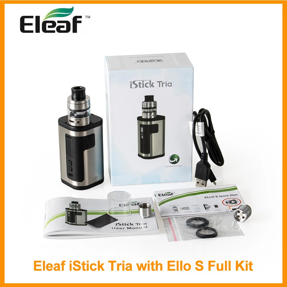 France Warehouse Original Output 300W Eleaf iStick Tria with Ello S Full Kit With 2ml/4ml Eliquid Atomzier 0.91inch E-Cig
France Warehouse Original Output 300W Eleaf iStick Tria with Ello S Full Kit With 2ml/4ml Eliquid Atomzier 0.91inch E-Cig