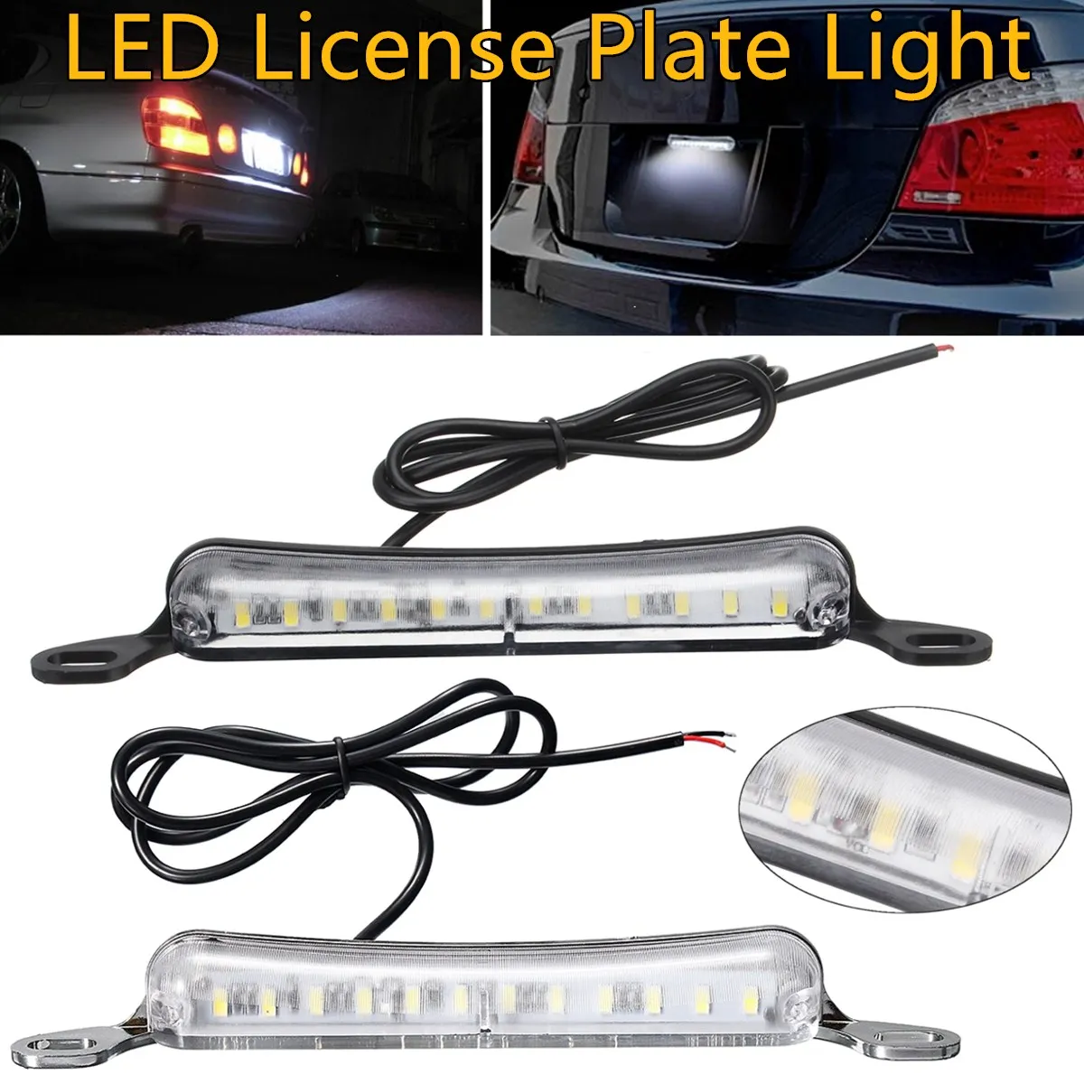 12-SMD Universal 6000K Xenon White Bolt-On LED Number License Plate Light Lamp Car Exterior Accessories License for BMW for More
12-SMD Universal 6000K Xenon White Bolt-On LED Number License Plate Light Lamp Car Exterior Accessories License for BMW for More
