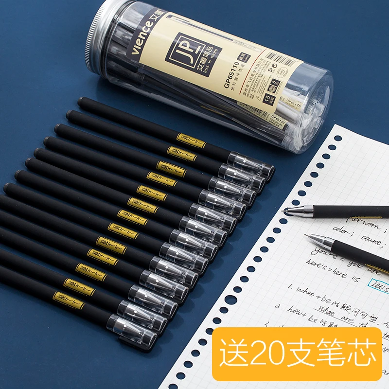 15 Pens in Box Black Gel Ink Pen 20pcs refill Gel Pens Stationery Writing Tool School Supplies Gift Ballpoint Pen Simple Color
15 Pens in Box Black Gel Ink Pen 20pcs refill Gel Pens Stationery Writing Tool School Supplies Gift Ballpoint Pen Simple Color