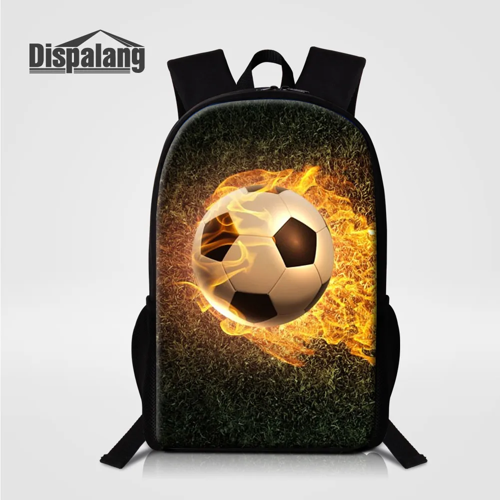 

New Fashion Sublimation Print School Backpack Football Boy Schoolbag Children Cool Sport Travel Shoulder Bag 16 Inch Big Bookbag