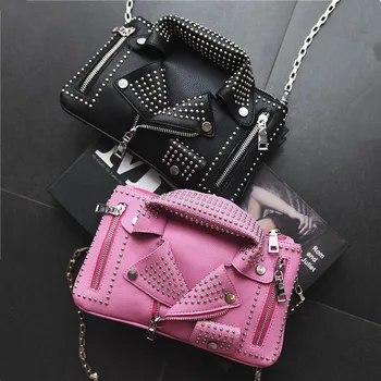 2019 women bags Designer clutch fashion rivet motorcycle shoulder bag new summer fashion handbag chain Crossbody Jacket Bag 827
2019 women bags Designer clutch fashion rivet motorcycle shoulder bag new summer fashion handbag chain Crossbody Jacket Bag 827