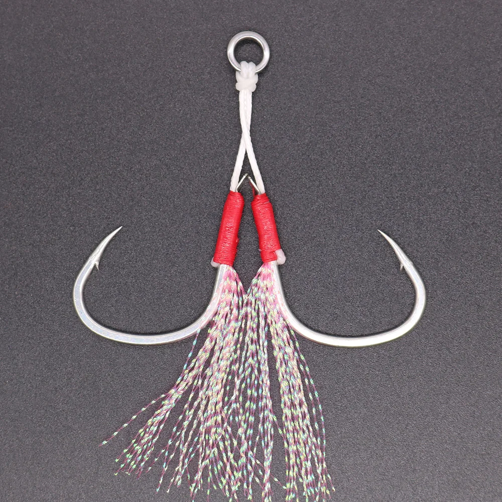 5Bags/lot 1/0 2/0 3/0 4/0 5/0 Assist Hook High Carbon Steel Hook Antiru Slow Jig Braided PE line Feather Saltwater Fishing Hooks
5Bags/lot 1/0 2/0 3/0 4/0 5/0 Assist Hook High Carbon Steel Hook Antiru Slow Jig Braided PE line Feather Saltwater Fishing Hooks