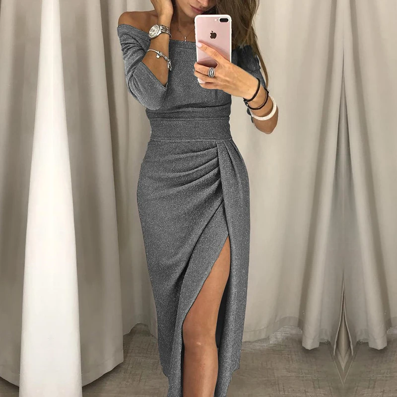 2018 new fashion lady sexy one-shoulder dress autumn long-sleeved knee-length dress
2018 new fashion lady sexy one-shoulder dress autumn long-sleeved knee-length dress