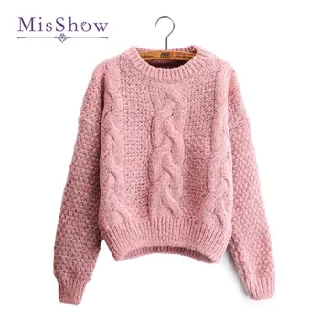 MisShow O Neck Long Sleeve Women Sweaters 2019 Winter Ribbed Sweaters Criss Cross Pattern Loose Jumper Ladies Pull Femme Hiver
MisShow O Neck Long Sleeve Women Sweaters 2019 Winter Ribbed Sweaters Criss Cross Pattern Loose Jumper Ladies Pull Femme Hiver