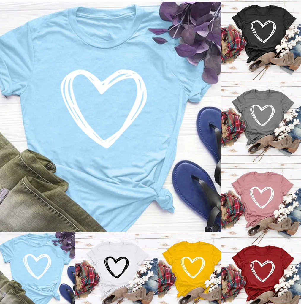 2019 New Women T-shirts Casual Harajuku Love Printed Tops Tee Summer Female T shirt Short Sleeve T shirt For Women Clothing
2019 New Women T-shirts Casual Harajuku Love Printed Tops Tee Summer Female T shirt Short Sleeve T shirt For Women Clothing