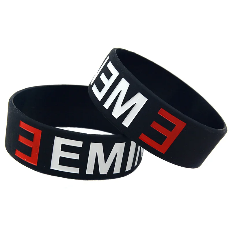 OneBandaHouse 25PCS/Lot Rapper Eminem Silicone Rubber Wristband 1 Inch Wide Bracelet Black
OneBandaHouse 25PCS/Lot Rapper Eminem Silicone Rubber Wristband 1 Inch Wide Bracelet Black