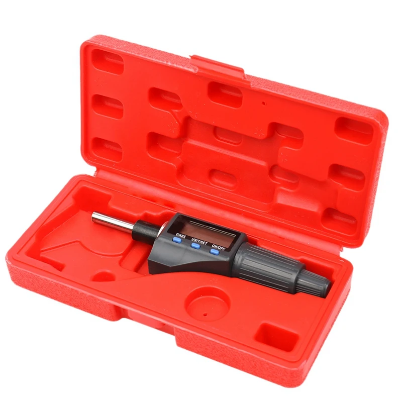 Digital Micro- meter Accessory Lcd Display Mini Portable With Range Of 25Mm And Accuracy Of 0.001Mm With Tool Box
Digital Micro- meter Accessory Lcd Display Mini Portable With Range Of 25Mm And Accuracy Of 0.001Mm With Tool Box