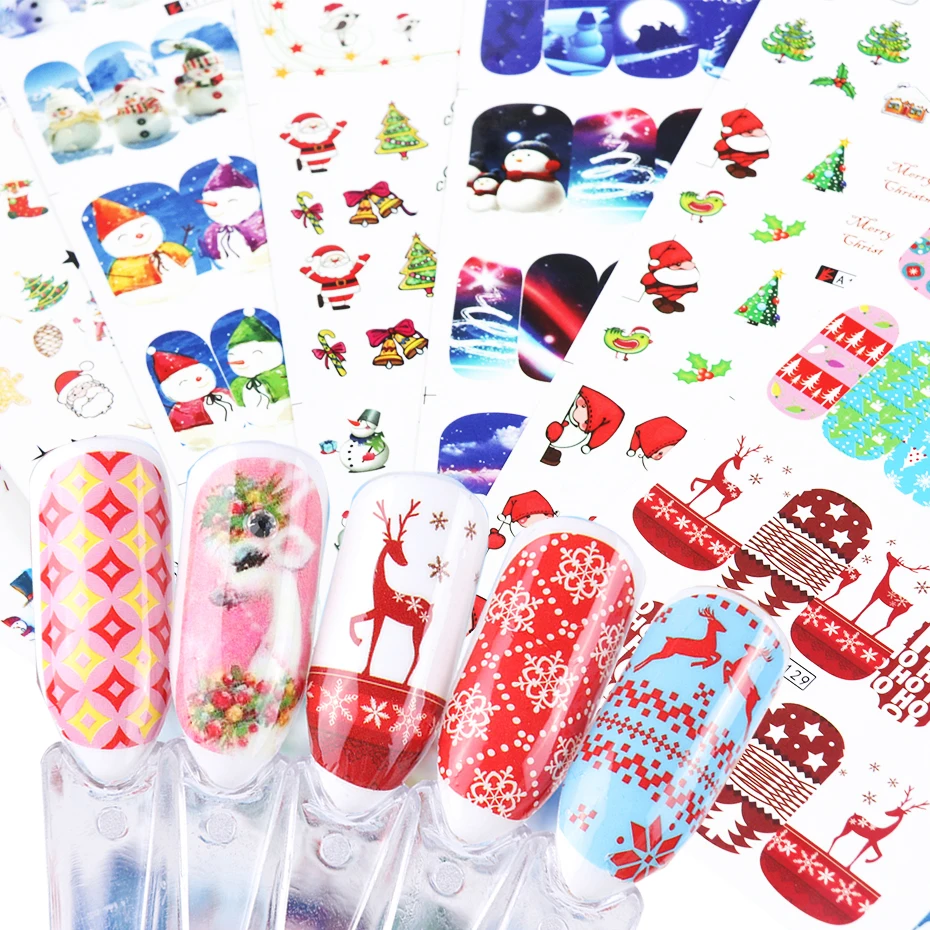 1 Set Christmas Style Nail Sticker Water Transfer Sliders Paper DIY Full Wrap Decal Decoration for Nail Art Polish LEA1129-1188
1 Set Christmas Style Nail Sticker Water Transfer Sliders Paper DIY Full Wrap Decal Decoration for Nail Art Polish LEA1129-1188