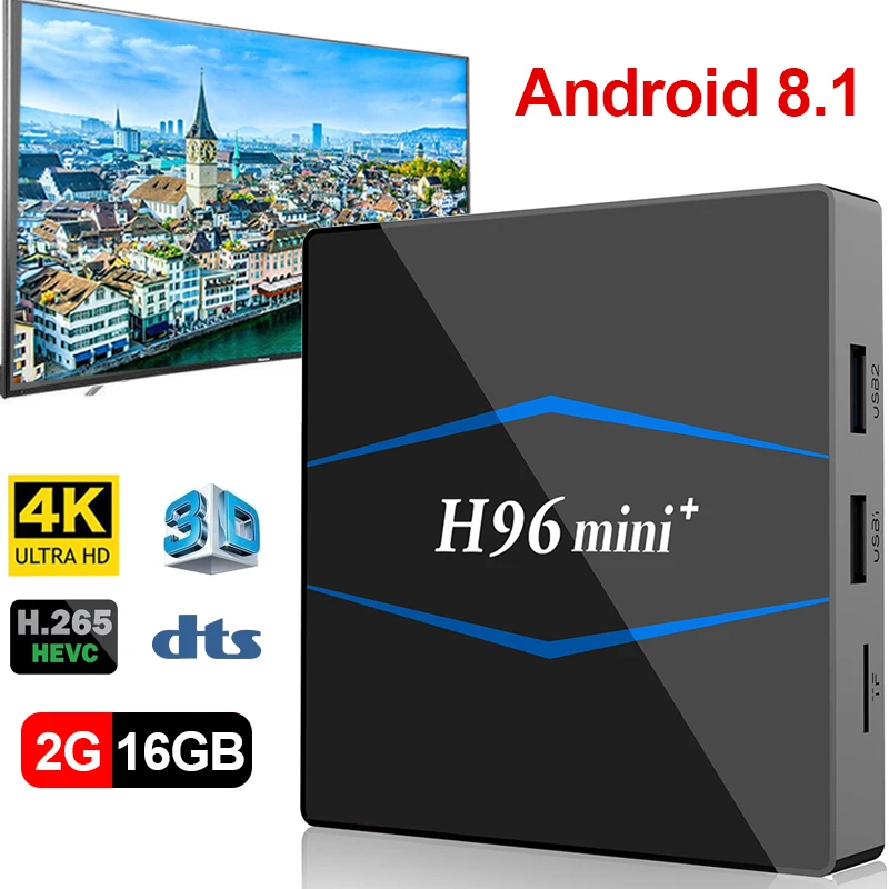 H96TV Box Android 8,1 RK3229 Quad Core Smart TV Android Box 4 K 2 GB/16 GB wiFi H.265 HD reproductor de medios PK X96 caja de TV
H96TV Box Android 8,1 RK3229 Quad Core Smart TV Android Box 4 K 2 GB/16 GB wiFi H.265 HD reproductor de medios PK X96 caja de TV