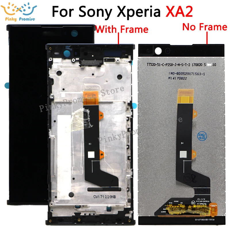 ЖК дисплей для Sony Xperia XA2 сенсорный экран с дигитайзером в сборе замена 5 2 "SONY LCD