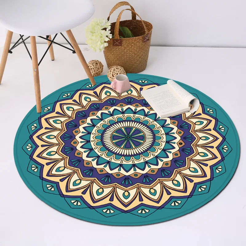 Bohemian Style Mandala Pattern Round Carpet Non Slip Bath Mat Soft Fluffy Coral Velvet Area Rug for Living Room Decor tapete
Bohemian Style Mandala Pattern Round Carpet Non Slip Bath Mat Soft Fluffy Coral Velvet Area Rug for Living Room Decor tapete