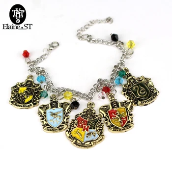 Hogwarts Gryffindor/Hufflepuff/Ravenclaw /Slytherin Badges Bracelet School Crest Charm Bracelet for Women Men Jewelry Wholesale
Hogwarts Gryffindor/Hufflepuff/Ravenclaw /Slytherin Badges Bracelet School Crest Charm Bracelet for Women Men Jewelry Wholesale