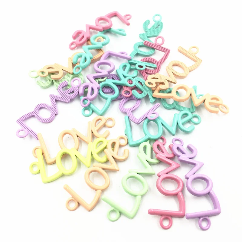 10Pcs Mixed Colourful Connectors Pendants Love Words Valentine's Day Metal Fashion Jewelry DIY Findings 40mm
10Pcs Mixed Colourful Connectors Pendants Love Words Valentine's Day Metal Fashion Jewelry DIY Findings 40mm