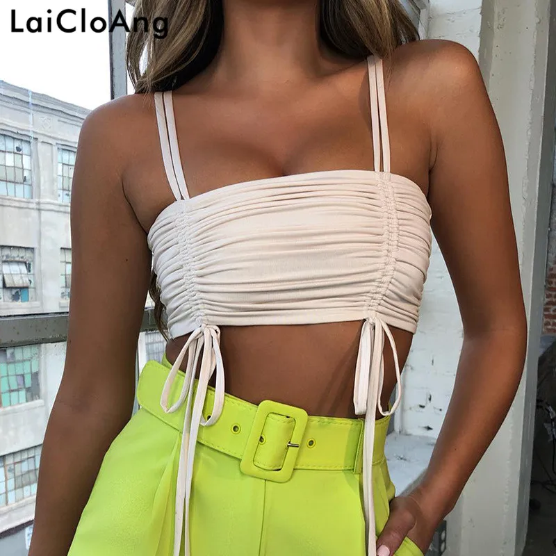 LaiCloAng Double Strap Pleated Sexy Crop Top Women Fashion Strapless Slim Summer Women Tops Backless Casual Tank Top Women
LaiCloAng Double Strap Pleated Sexy Crop Top Women Fashion Strapless Slim Summer Women Tops Backless Casual Tank Top Women