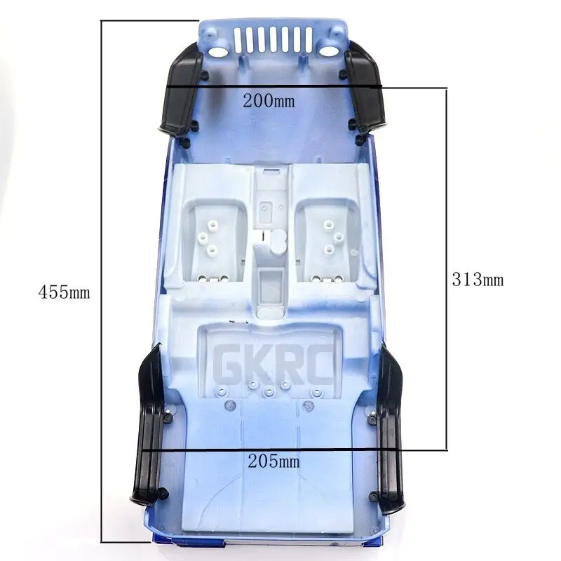 Unassembled 12.3inch 313mm Wheelbase  jeep  Wrangle  Body Car Shell for 1/10 RC Crawler Axial SCX10 & SCX10 II 90046 90047