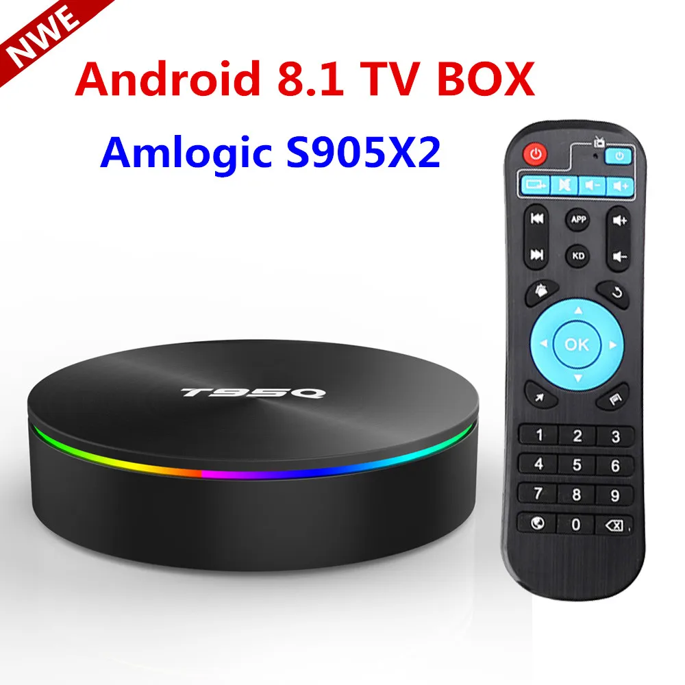 Latest Android 8.1 TV BOX T95Q Amlogic S905X2 Quad Core 2.4G&5GHz Dual Wifi BT4.1 H.265 4K Smart media player Set Top Box
Latest Android 8.1 TV BOX T95Q Amlogic S905X2 Quad Core 2.4G&5GHz Dual Wifi BT4.1 H.265 4K Smart media player Set Top Box