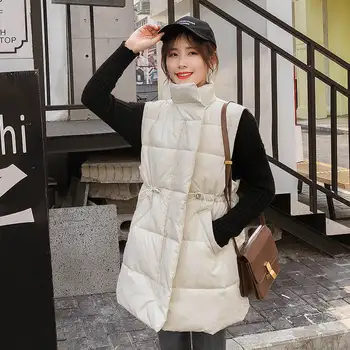 New Long Vest Women Autumn Winter Jacket Women Down Cotton Vest Coat Chaleco Mujer Sleeveless Vest Jacket Female Waistcoat C5638
New Long Vest Women Autumn Winter Jacket Women Down Cotton Vest Coat Chaleco Mujer Sleeveless Vest Jacket Female Waistcoat C5638