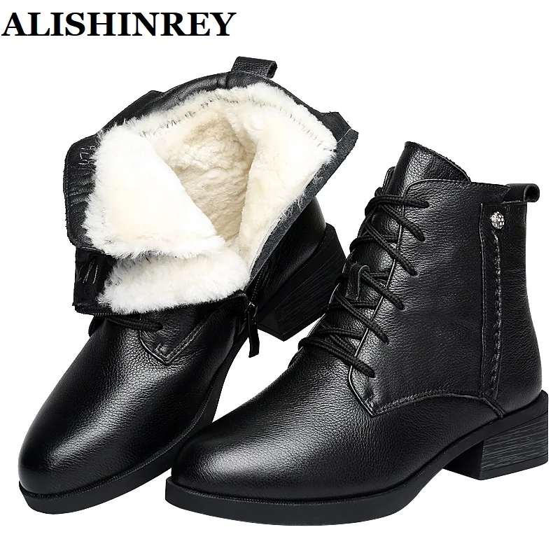 ALISHINREY 2018 Winter New Women Warm Ankle boots Female Martin Boots Comfortable Warm Genuine Leather Snow Boots
ALISHINREY 2018 Winter New Women Warm Ankle boots Female Martin Boots Comfortable Warm Genuine Leather Snow Boots