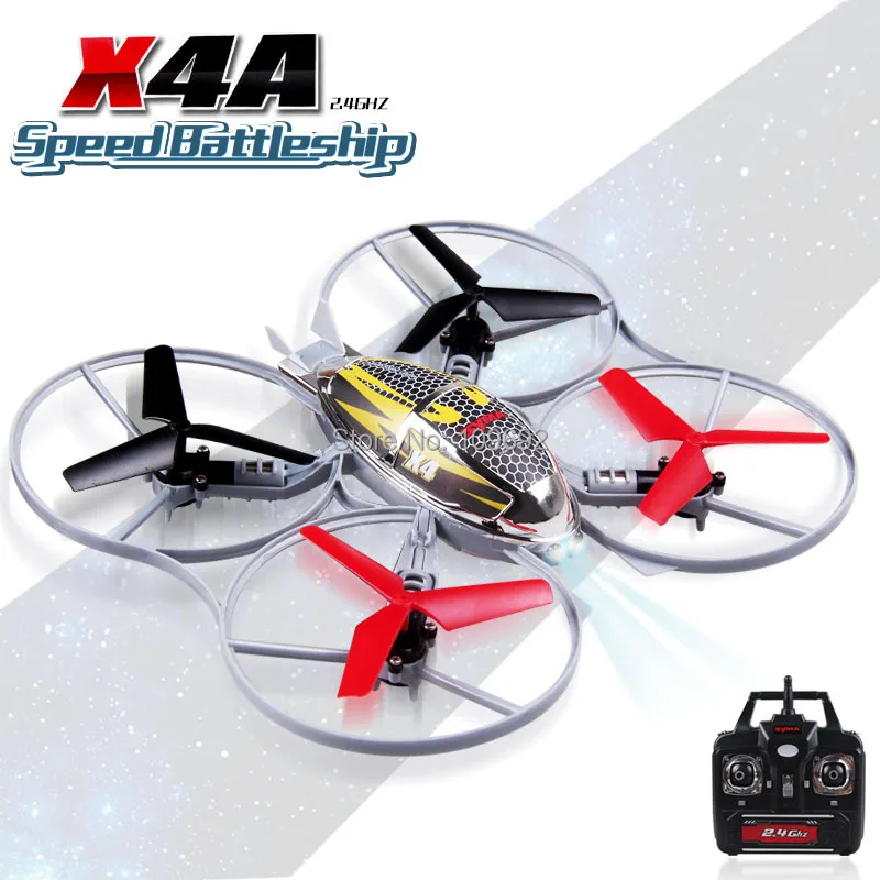 

New authentic  Syma X4A small quadcopter 2.4G  remote control aircraft 360 Flip 4-CH 4-Axis Helicopter Rotor IR RC Aircraft Toy