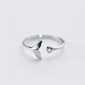 Sole Memory Mermaid Fish Tail Whale Cute Sweet Literary 925 Sterling Silver Female Resizable Opening Rings SRI317
Sole Memory Mermaid Fish Tail Whale Cute Sweet Literary 925 Sterling Silver Female Resizable Opening Rings SRI317