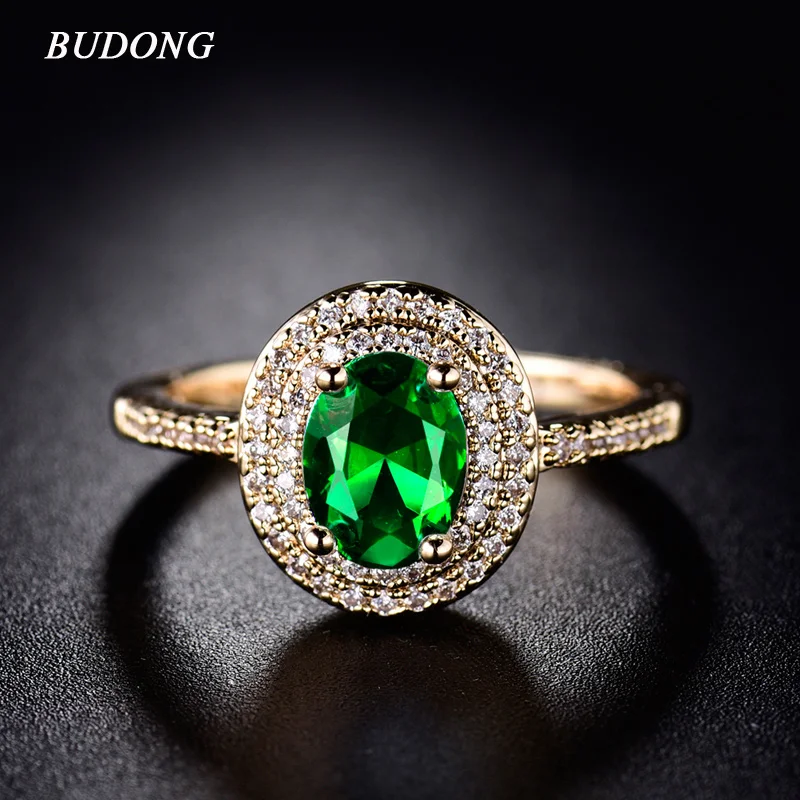 2017 BUDONG Stylish Halo Finger Ring Gold-Color Shiny Big Green Oval Crystal Zirconia Luxury Wedding Jewelry For Women XUR293
2017 BUDONG Stylish Halo Finger Ring Gold-Color Shiny Big Green Oval Crystal Zirconia Luxury Wedding Jewelry For Women XUR293
