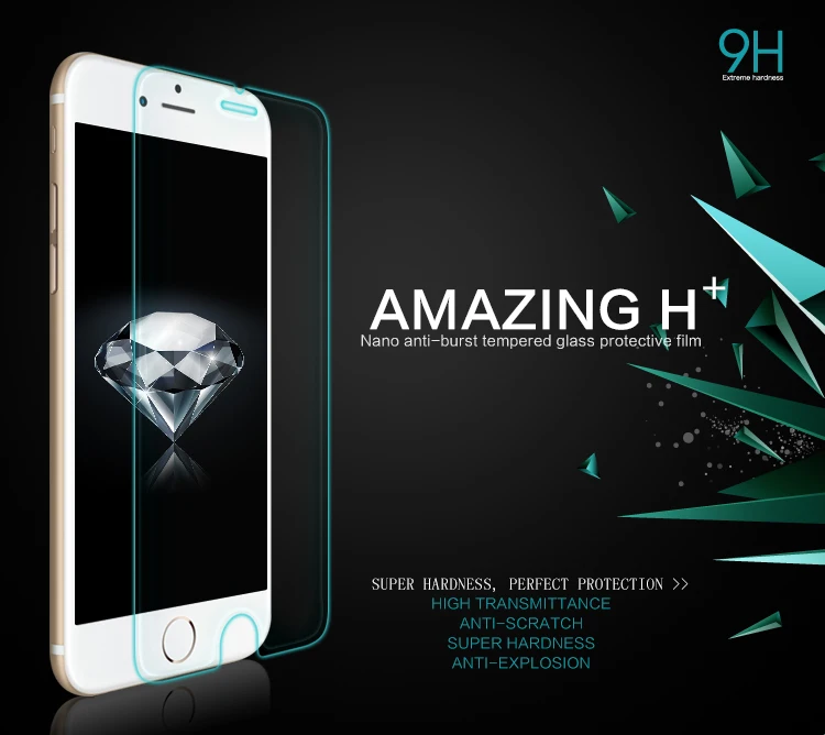 phone glass for Iphone 6 Nillkin 9H Amazing Anti-Explosion 2.5D Round Edge Tempered Glass Screen Protector for Iphone 6 6s pro
phone glass for Iphone 6 Nillkin 9H Amazing Anti-Explosion 2.5D Round Edge Tempered Glass Screen Protector for Iphone 6 6s pro