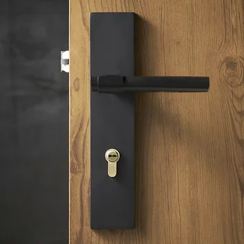1Set Modern Brass Door Lock Black Gold/Black Interior Door Handle Minimalist Handle Furniture Door Lock Set/Siamese Lock JF1953
1Set Modern Brass Door Lock Black Gold/Black Interior Door Handle Minimalist Handle Furniture Door Lock Set/Siamese Lock JF1953