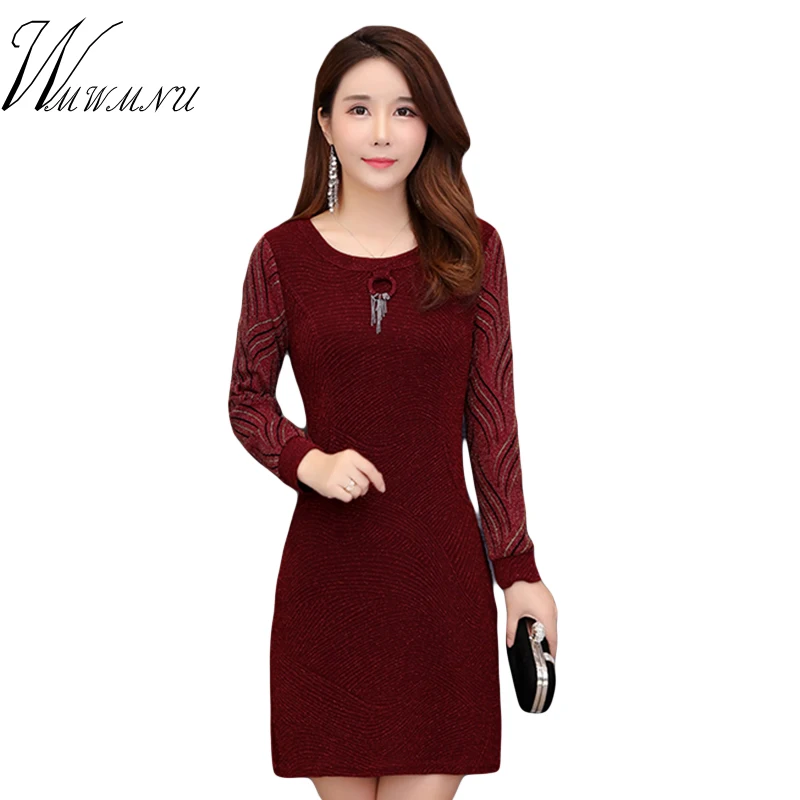 Autumn Winter Women O-Neck Dress 2018 High Quality Solid Colors Lace Long Sleeve Bodycon Dresses Ladies Office Work Casual Dress
Autumn Winter Women O-Neck Dress 2018 High Quality Solid Colors Lace Long Sleeve Bodycon Dresses Ladies Office Work Casual Dress
