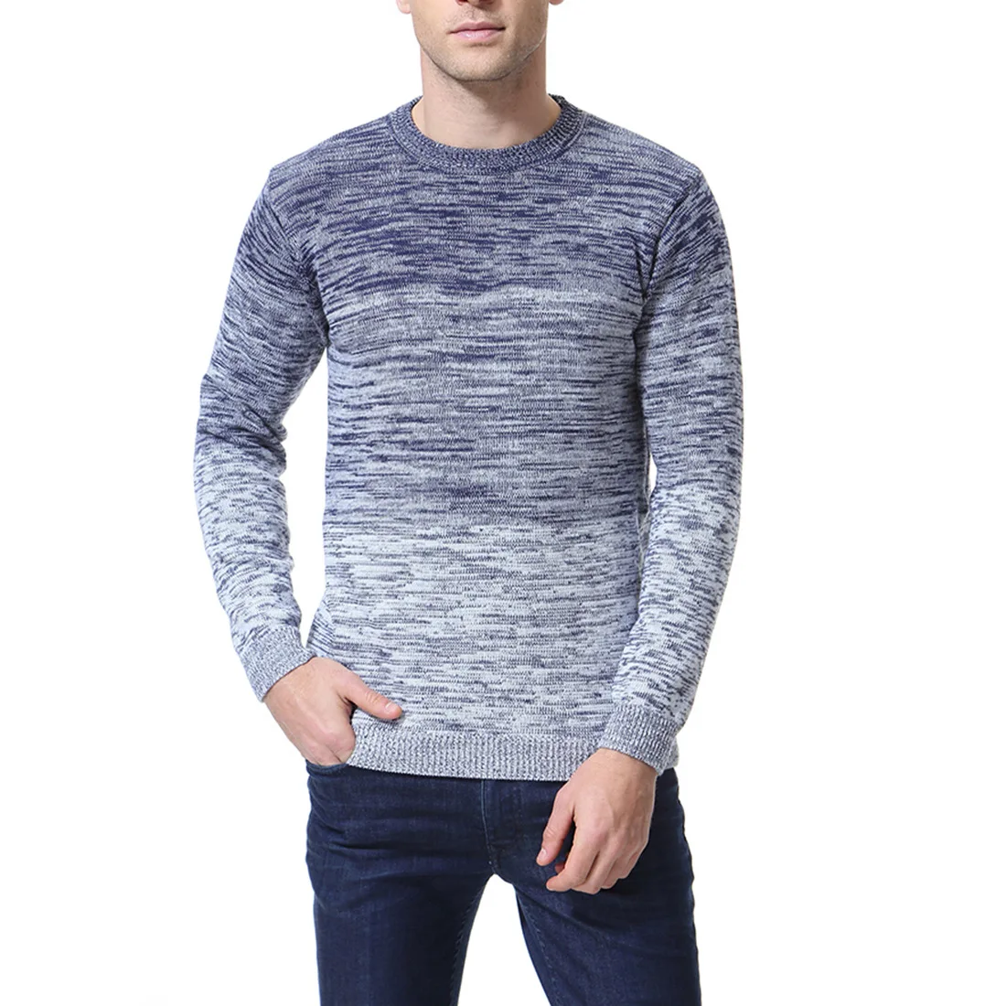 Sweater Men's Gradient Fashion Casual Men's Sweater Youth Round Neck Knit Bottoming Shirt XY963
Sweater Men's Gradient Fashion Casual Men's Sweater Youth Round Neck Knit Bottoming Shirt XY963