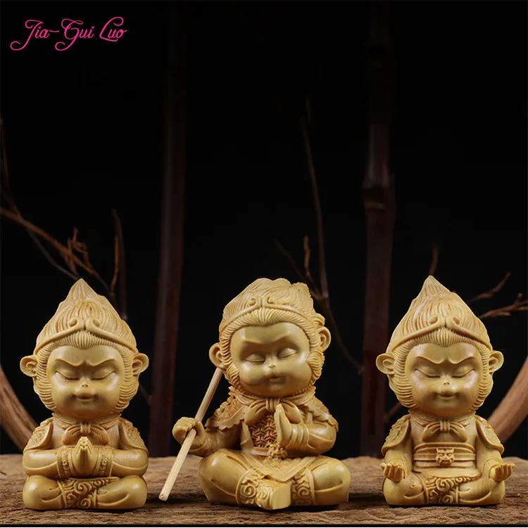 JIA-GUI LUO Creative boxwood carving crafts monkey Chinese home decoration solid wood ornaments Sun Wukong A065
JIA-GUI LUO Creative boxwood carving crafts monkey Chinese home decoration solid wood ornaments Sun Wukong A065