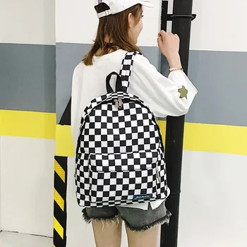 101818 new hot student school bag teenager fashion checkerboard canvas travel backpack
101818 new hot student school bag teenager fashion checkerboard canvas travel backpack