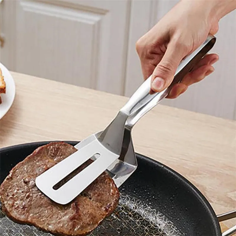 Фото Kitchen Cooking Tools Stainless Steel Barbecue Clip BBQ Tongs Fried Shovel Bread Meat Vegetable Clamp Gadgets | Дом и сад