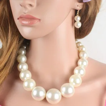 Luxury Round Big Simulated Pearl Necklace Earring Jewelry Sets For Women Statement Choker New Fashion Necklace Jewelry Sets
Luxury Round Big Simulated Pearl Necklace Earring Jewelry Sets For Women Statement Choker New Fashion Necklace Jewelry Sets