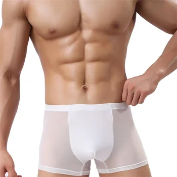 Transparent Boxer Men Underwear Mesh Breathable Cool Boxers Shorts Sexy Panties U Convex Pouch Bulge Male Underpants
Transparent Boxer Men Underwear Mesh Breathable Cool Boxers Shorts Sexy Panties U Convex Pouch Bulge Male Underpants