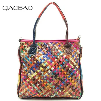 QIAOBAO 100% Sheepskin Bag Leather Handbags Knit Big Ladies Hand Bags Girls Soft Genuine Leather Shoulder Bag Lady Totes
QIAOBAO 100% Sheepskin Bag Leather Handbags Knit Big Ladies Hand Bags Girls Soft Genuine Leather Shoulder Bag Lady Totes