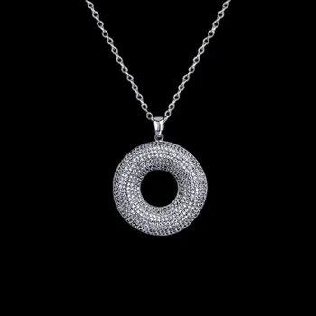 Classic Circular Design White Gold Color Pendant Necklace For Women AAA Grade Cubic Zirconia Intensive Paved Jewelry LN060317
Classic Circular Design White Gold Color Pendant Necklace For Women AAA Grade Cubic Zirconia Intensive Paved Jewelry LN060317