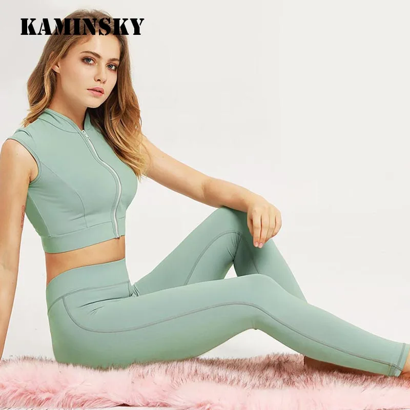 Kaminsky Summer Pink Outfit For Women Clothes Solid Zipper Vest And High Waist Leggings Women Slim Two Piece Set Fitness Sets
Kaminsky Summer Pink Outfit For Women Clothes Solid Zipper Vest And High Waist Leggings Women Slim Two Piece Set Fitness Sets