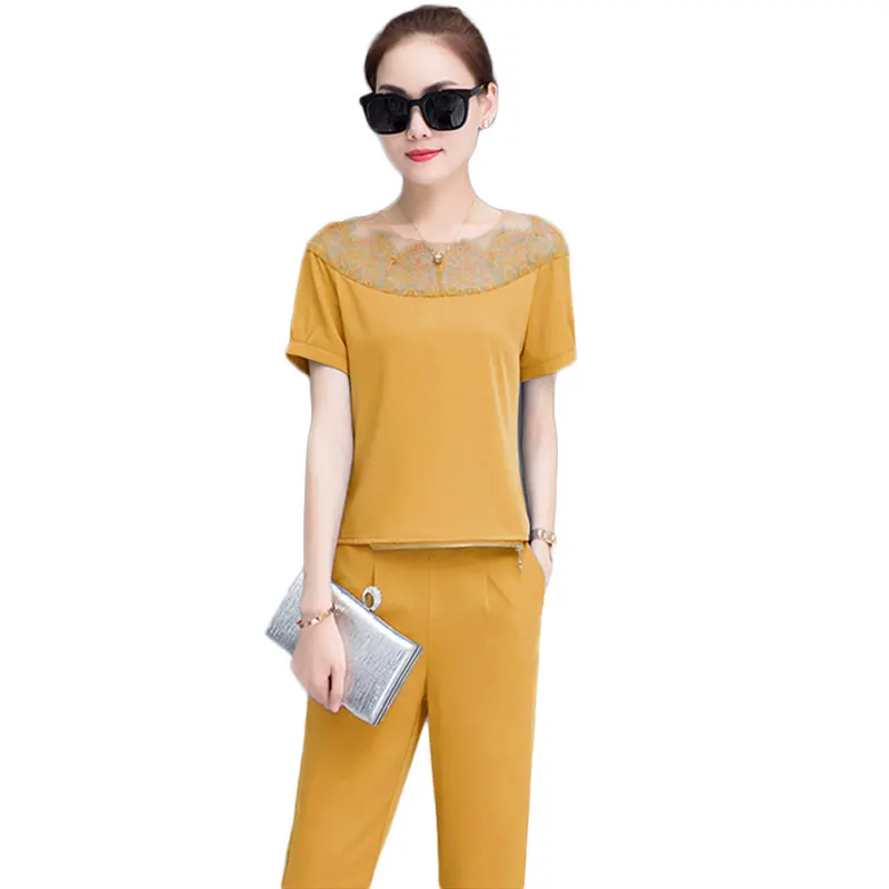Korean Fashion Suits 2019 Summer New Top Pants Two-Piece Clothing Set Joinded Together Jumpsuit Lace Vestidos Solid Clothes
Korean Fashion Suits 2019 Summer New Top Pants Two-Piece Clothing Set Joinded Together Jumpsuit Lace Vestidos Solid Clothes