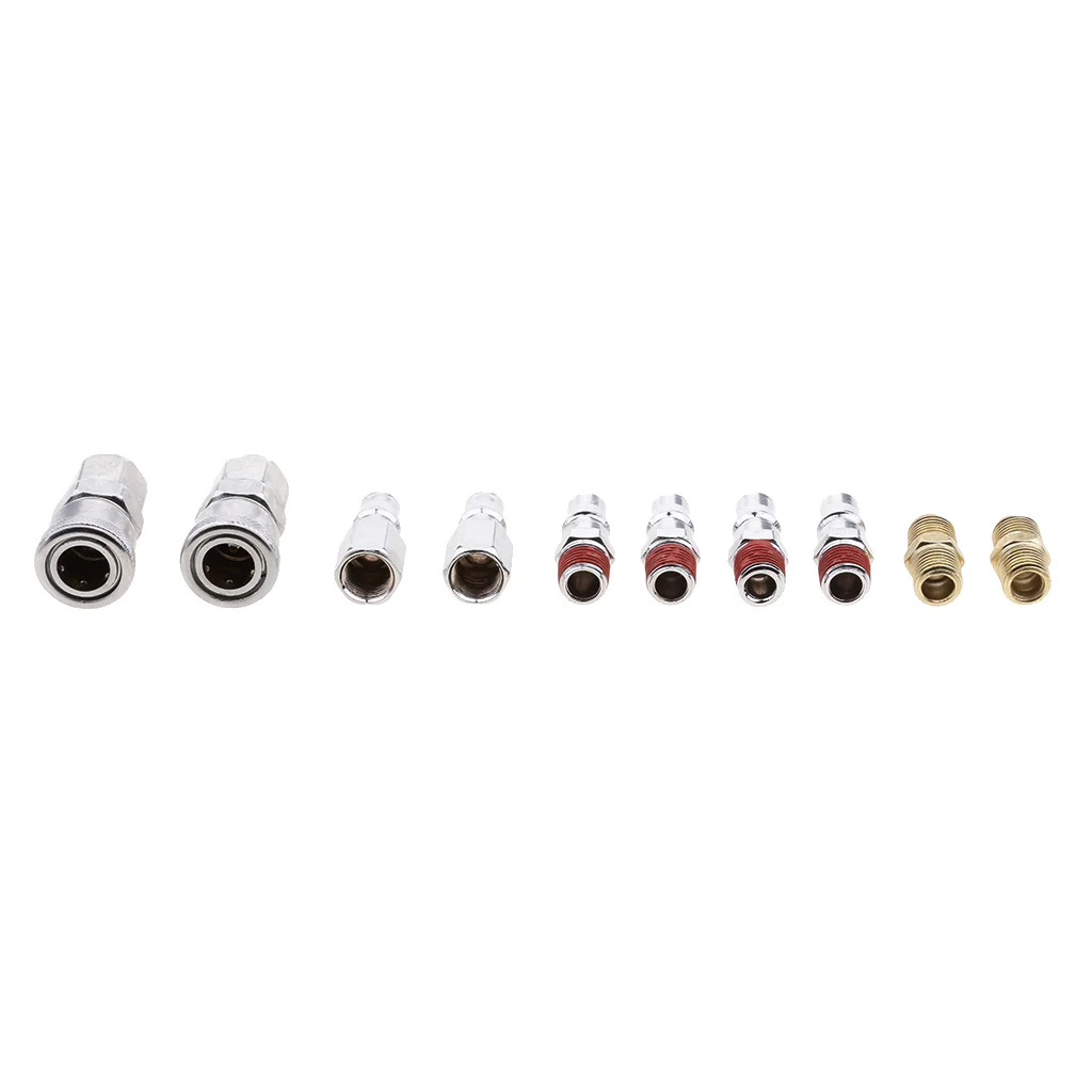 10pcs Air Quick Connector Adapter For Air Couplers Tool Compressor Auto Industry les coupleurs d'air Acopladores de aire
