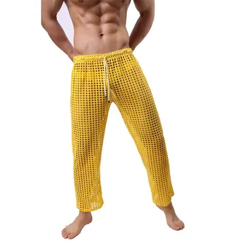 Men Sexy See Through Hollow Out Pants Fashion Grid Fishnet Male Funny Sheer Long Pajama Bottoms Comfortable Sleep Bottoms
Men Sexy See Through Hollow Out Pants Fashion Grid Fishnet Male Funny Sheer Long Pajama Bottoms Comfortable Sleep Bottoms