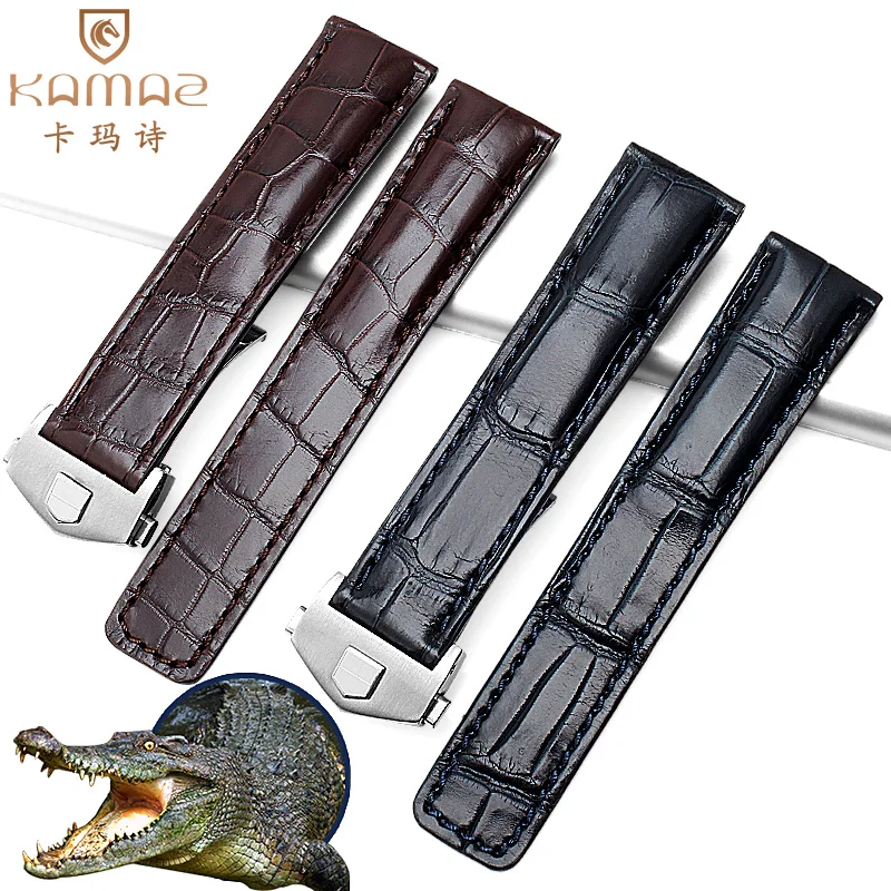 Substitute TAG Taghoya crocodile skin leather strap Hoya Kalera Monaco folding buckle watch accessories Durable watch strap
Substitute TAG Taghoya crocodile skin leather strap Hoya Kalera Monaco folding buckle watch accessories Durable watch strap