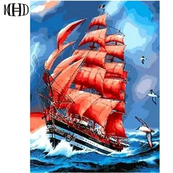 MHD Diamond Painting Red Sailboat & Seagull Full & Round Diamond Embroidery Rhinestone Home Decor Painting Ship Mosaics Sewing
MHD Diamond Painting Red Sailboat & Seagull Full & Round Diamond Embroidery Rhinestone Home Decor Painting Ship Mosaics Sewing